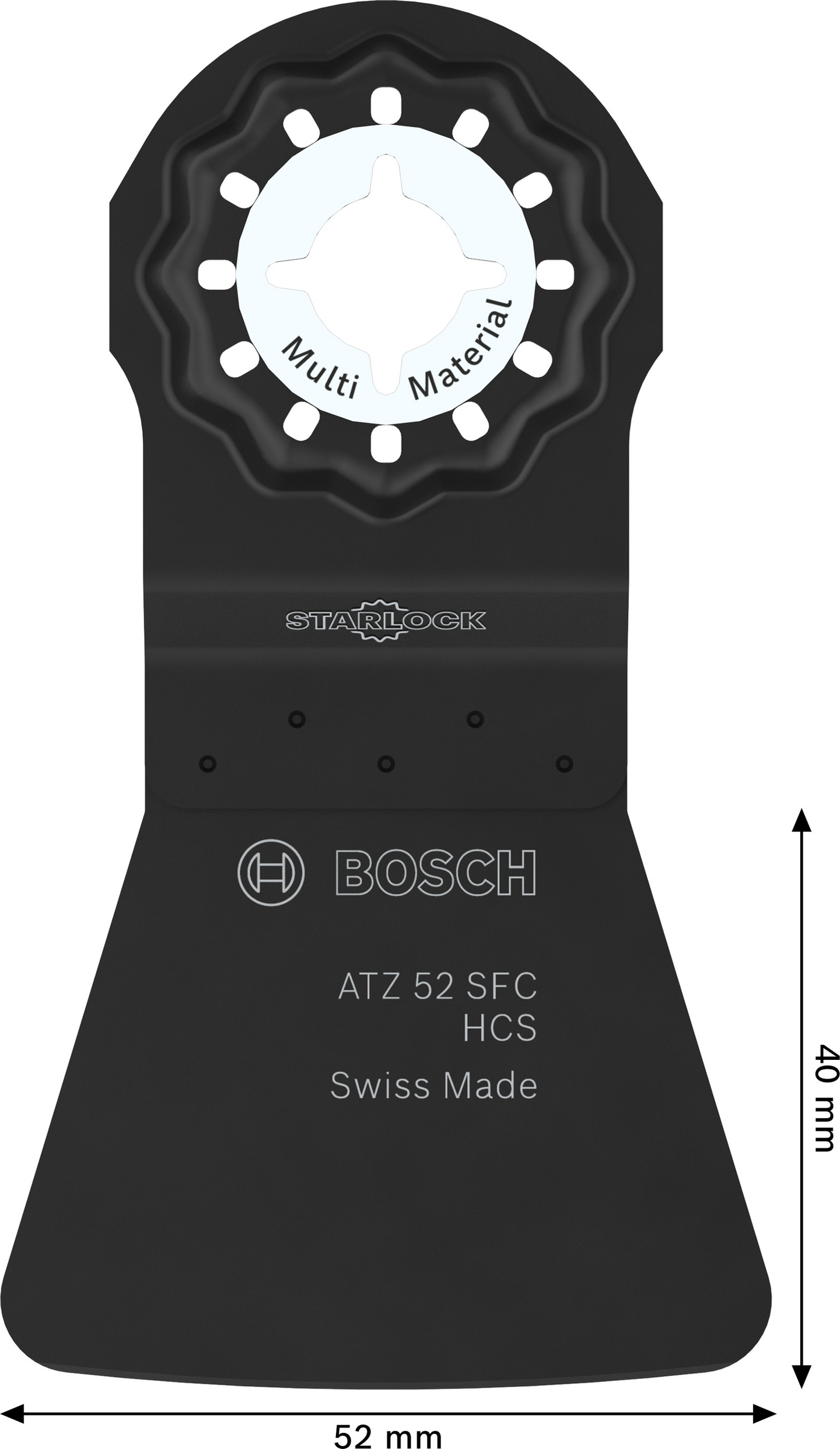 Monitoimikoneen kiinteä lasta Bosch HCS Starlock ATZ 52 SFC Multi 52x40mm