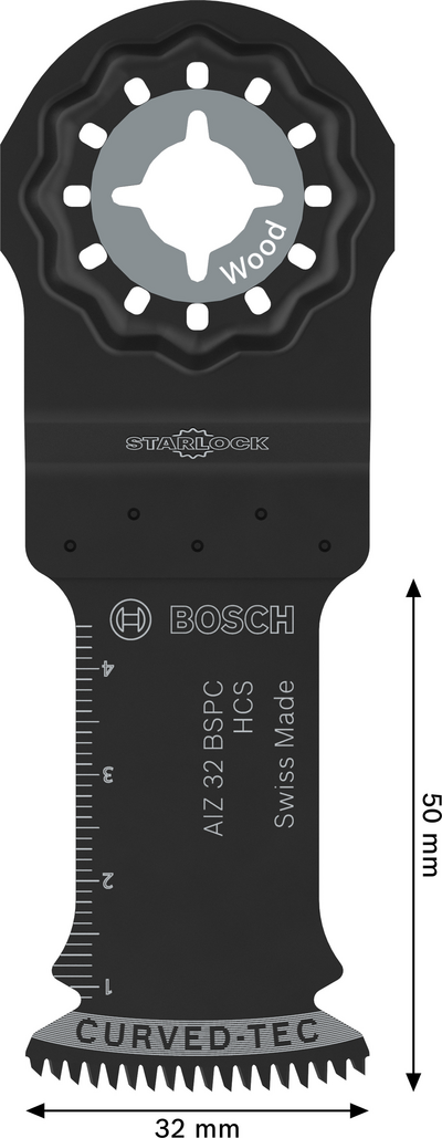 Monitoimikoneen upotussahanterä Bosch puu Starlock AIZ 32 BSPC 32x50mm 5kpl