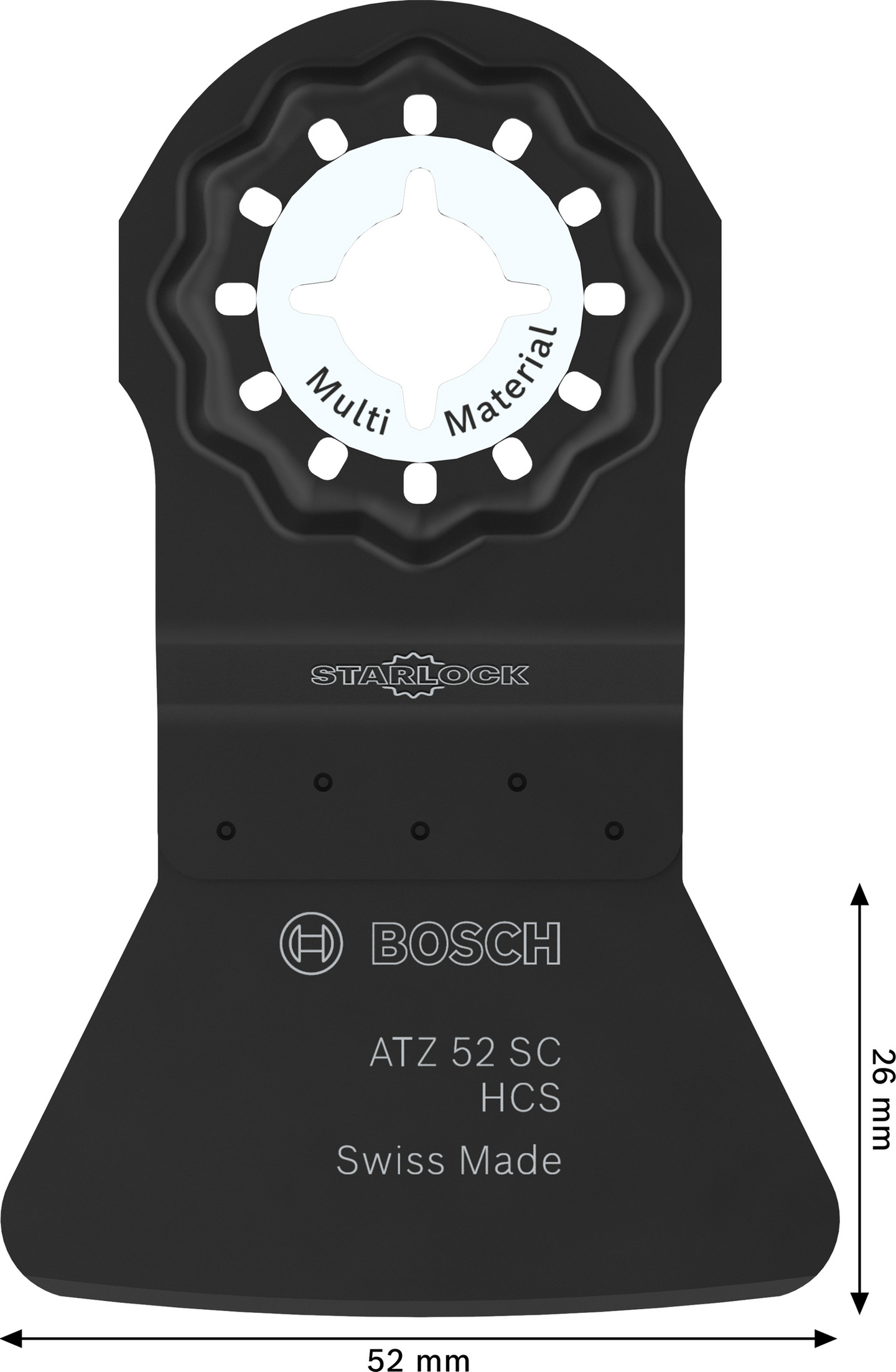 Monitoimikoneen kiinteä lasta Bosch HCS Starlock ATZ 52 SC Multi 52x26mm