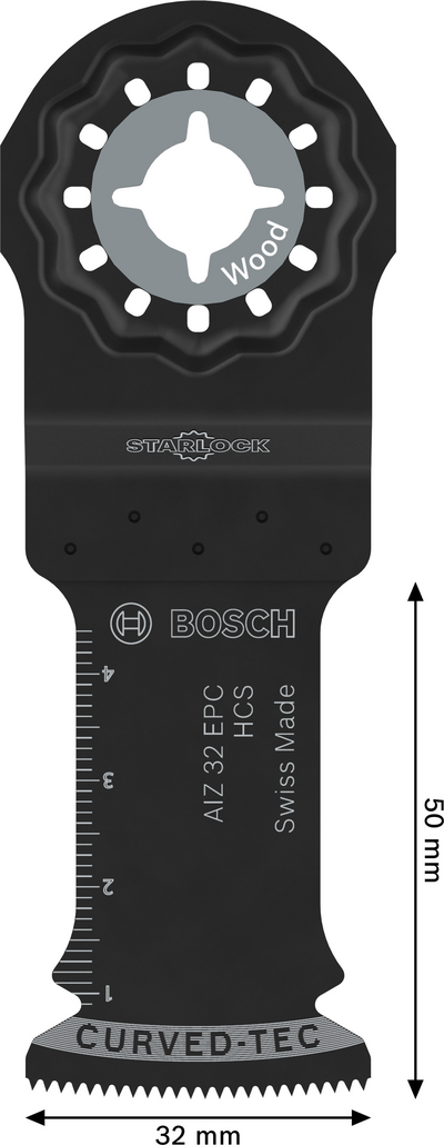 Monitoimikoneen upotussahanterä Bosch puu Starlock AIZ 32 EPC 32x50mm