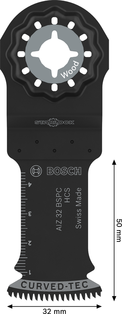 Monitoimikoneen upotussahanterä Bosch puu Starlock AIZ 32 BSPC 32x50mm