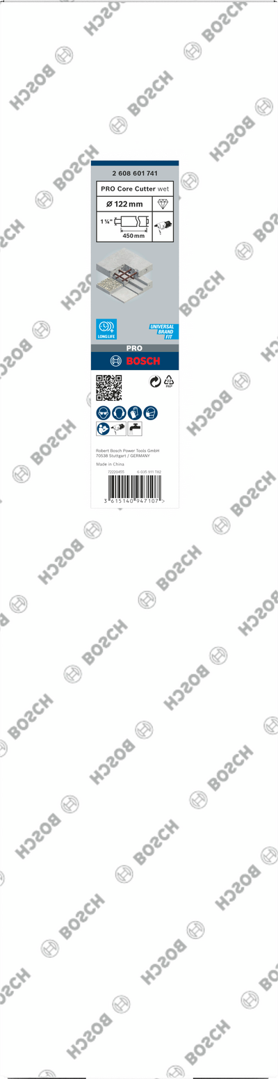 DIAMANTBORR BOSCH VÅT PRO 1 1/4T, 122X450MM