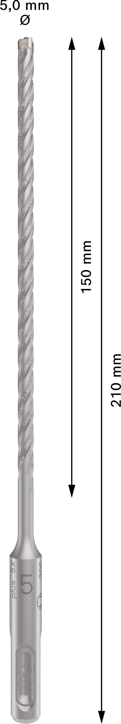Poravasaranterä Bosch PRO SDS+ 5X 5x150x210mm