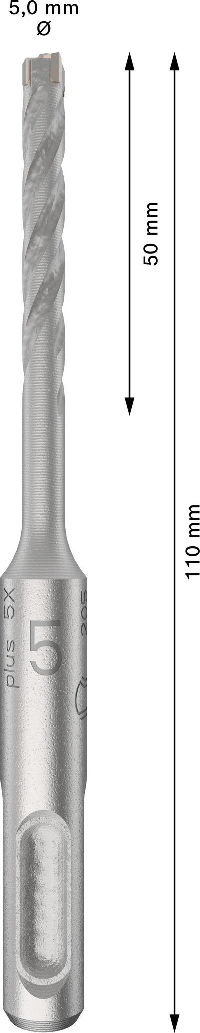 Poravasaranterä Bosch PRO SDS+ 5X 5x50x110mm 10kpl