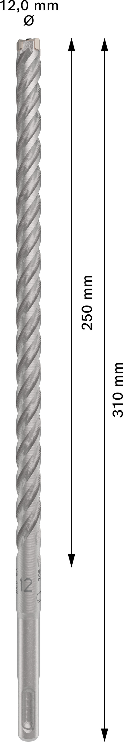 Poravasaranterä Bosch PRO SDS+ 5X 12x250x310mm