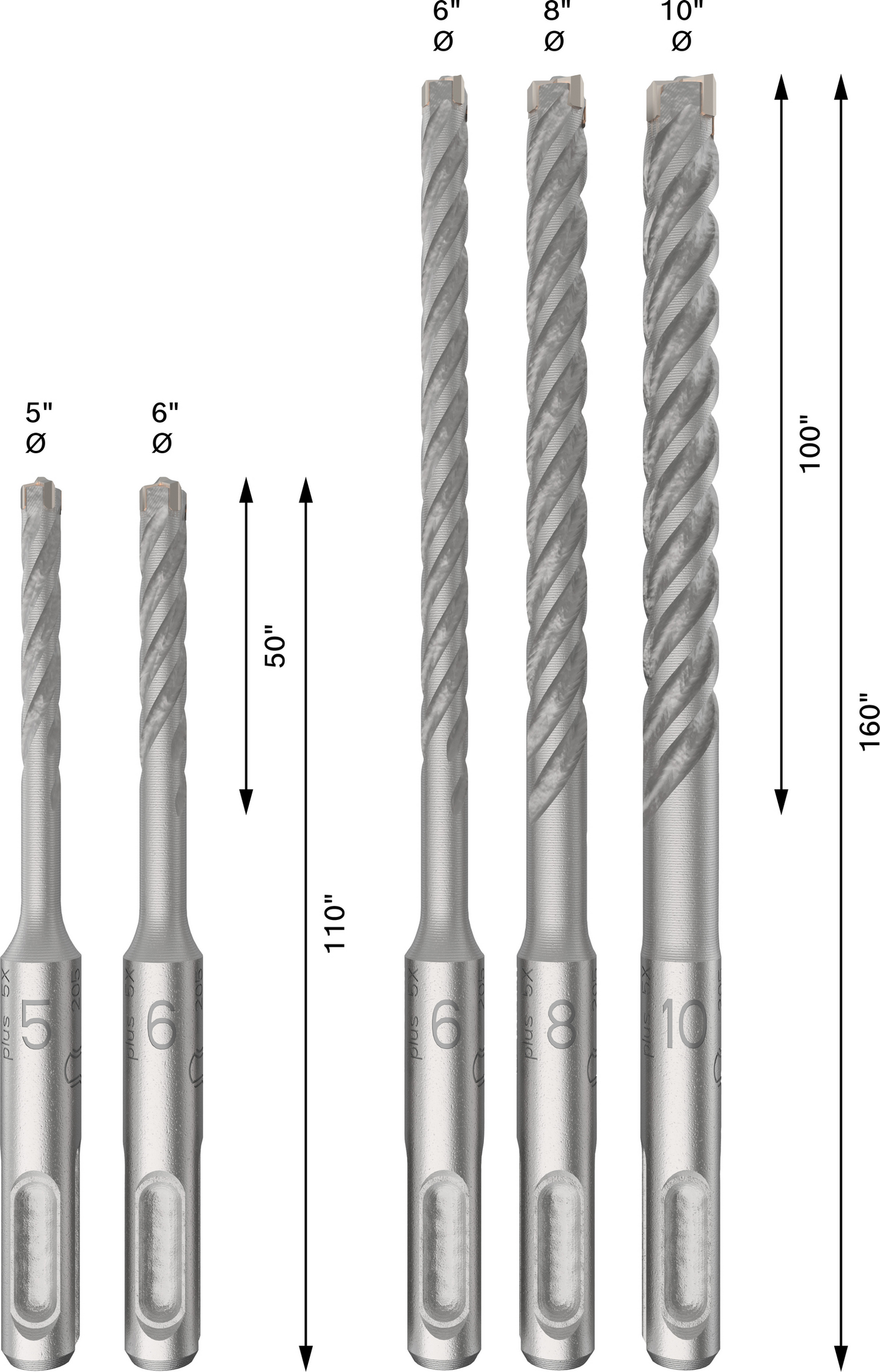 Poravasaranteräsarja Bosch PRO SDS+ 5X 5-10mm 5-osainen