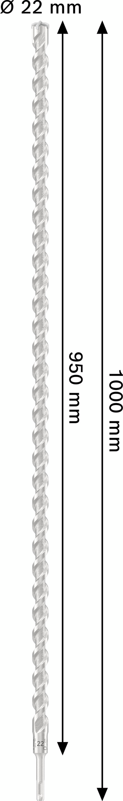 Poravasaranterä Bosch PRO SDS+ 5X 22x950x1000mm