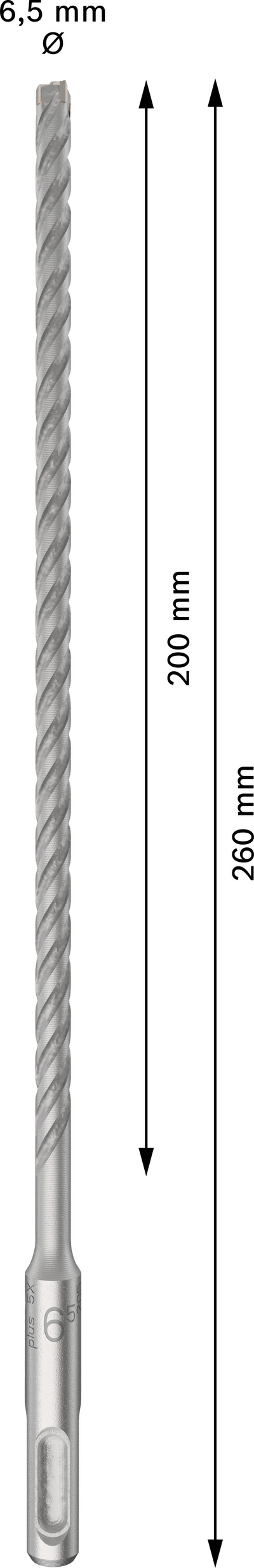 Poravasaranterä Bosch PRO SDS+ 5X 6,5x200x260mm 10kpl