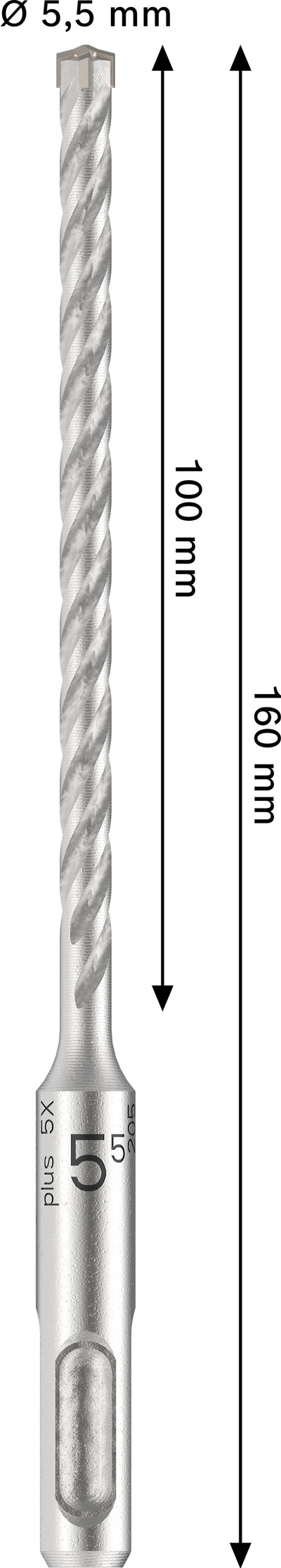 Poravasaranterä Bosch PRO SDS+ 5X 5,5x100x160mm 10kpl