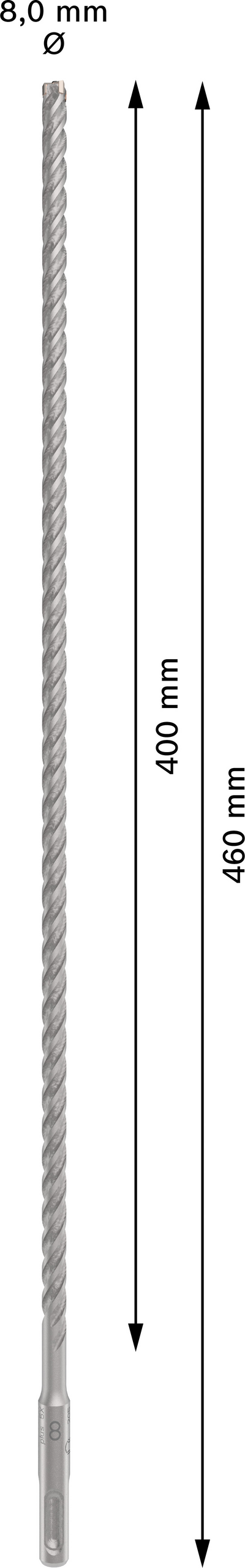 Poravasaranterä Bosch PRO SDS+ 5X 8x400x460mm