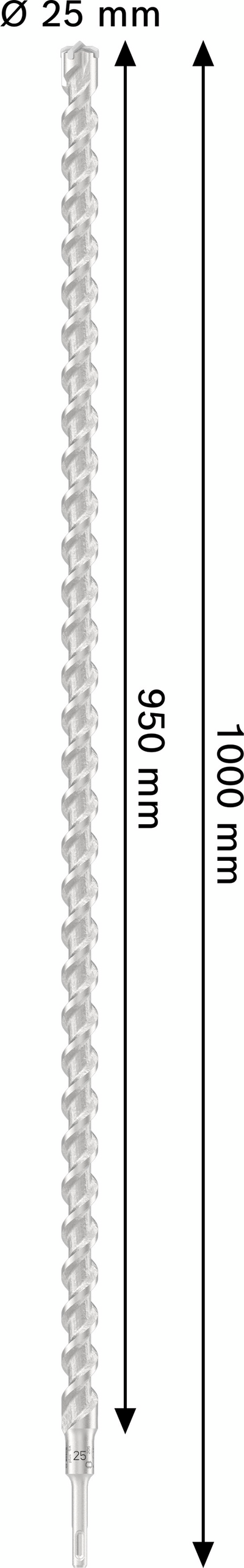 Poravasaranterä Bosch PRO SDS+ 5X 25x950x1000mm
