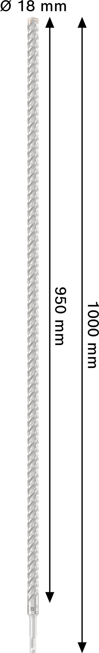 Poravasaranterä Bosch PRO SDS+ 5X 18x950x1000mm