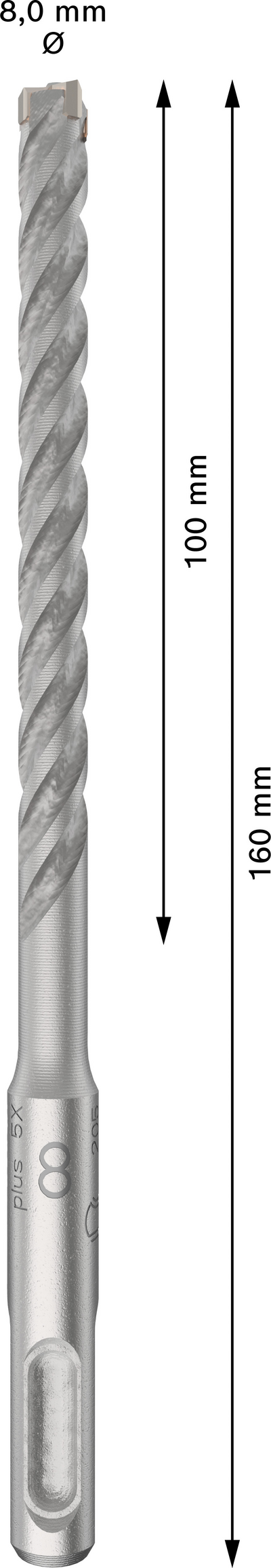 Poravasaranterä Bosch PRO SDS+ 5X 8x100x160mm 10kpl