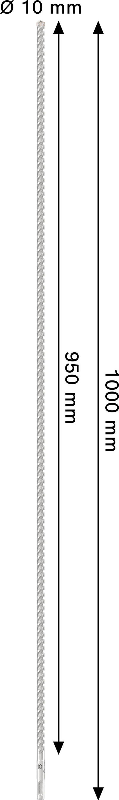 Poravasaranterä Bosch PRO SDS+ 5X 10x950x1000mm