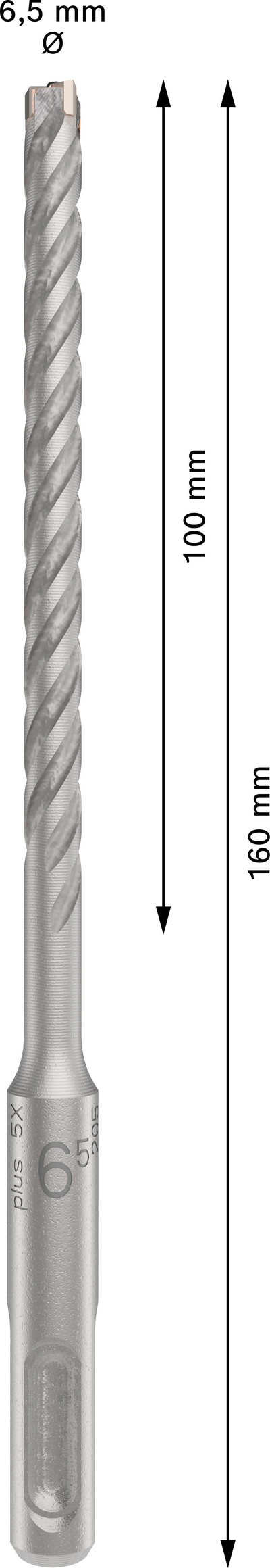 Poravasaranterä Bosch PRO SDS+ 5X 6,5x100x160mm