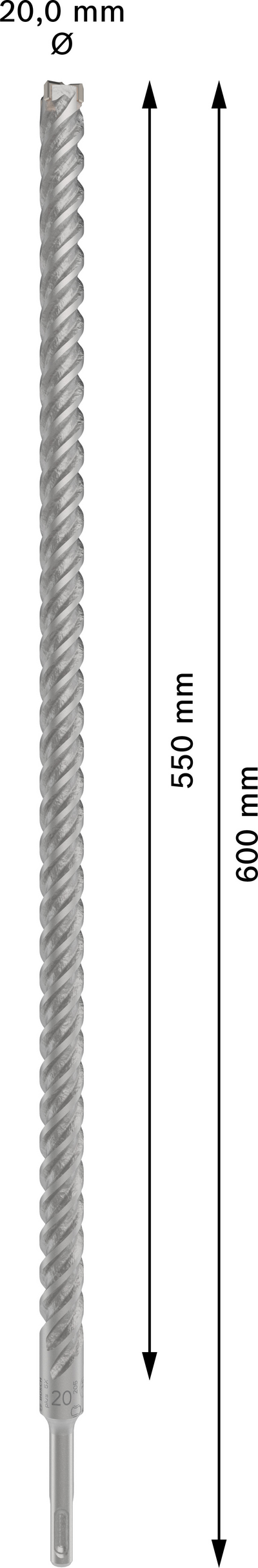 Poravasaranterä Bosch PRO SDS+ 5X 20x550x600mm