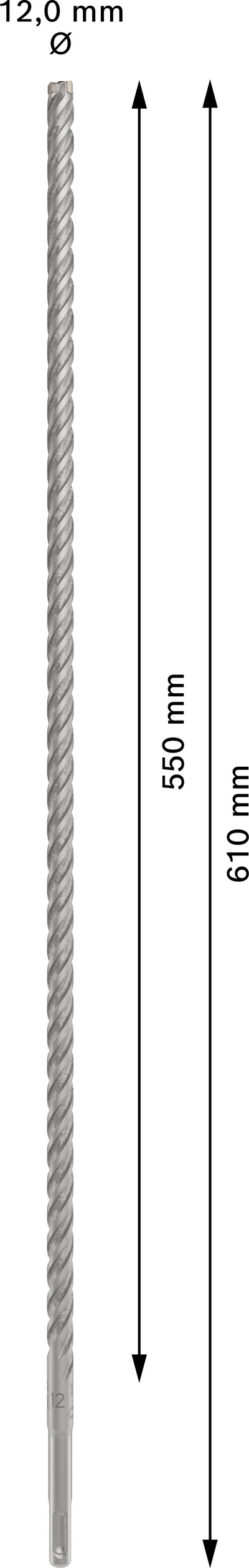 Poravasaranterä Bosch PRO SDS+ 5X 12x550x610mm