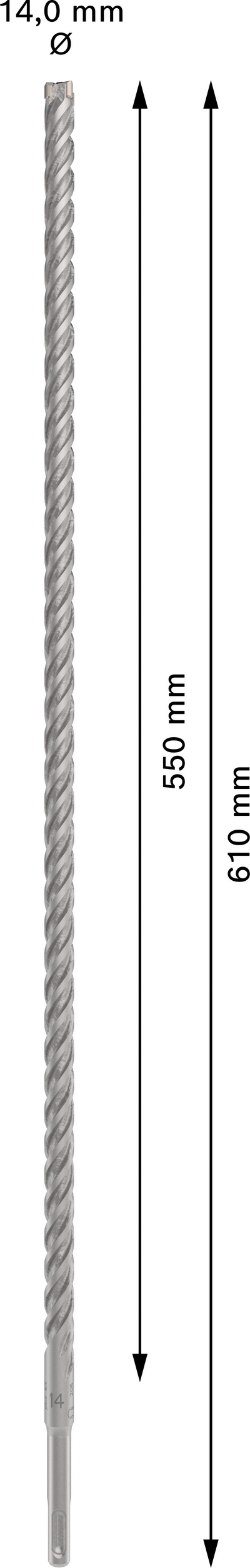 Poravasaranterä Bosch PRO SDS+ 5X 14x550x610mm