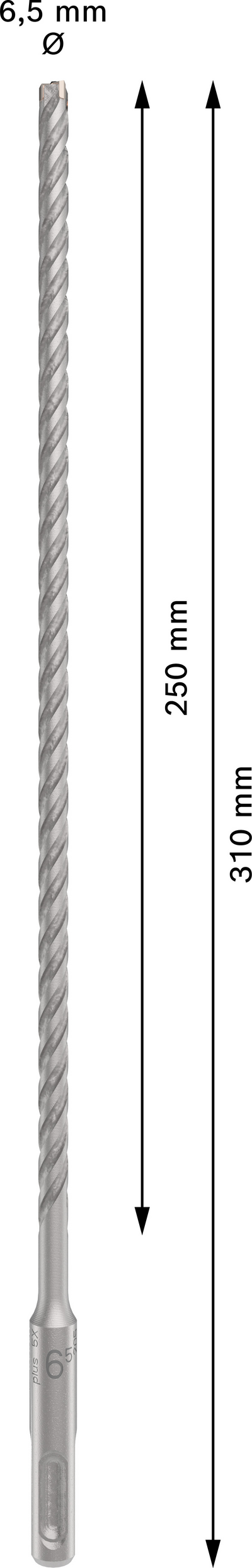 Poravasaranterä Bosch PRO SDS+ 5X 6,5x250x310mm