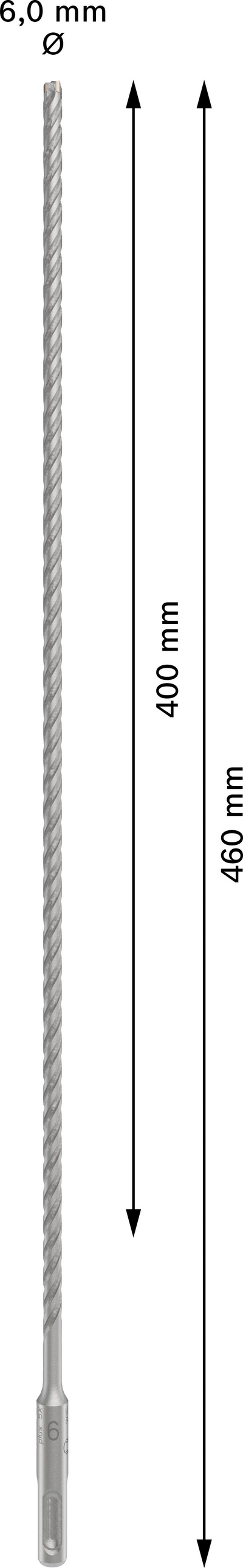 Poravasaranterä Bosch PRO SDS+ 5X 6x400x460mm