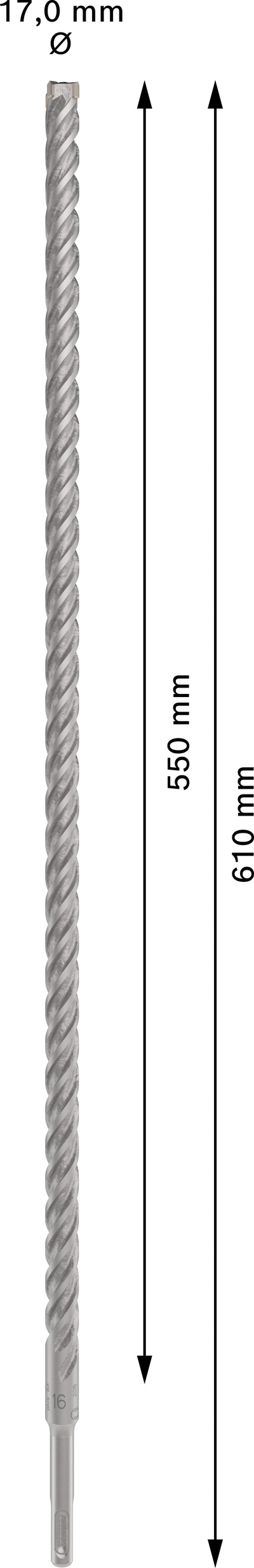 Poravasaranterä Bosch PRO SDS+ 5X 16x550x610mm