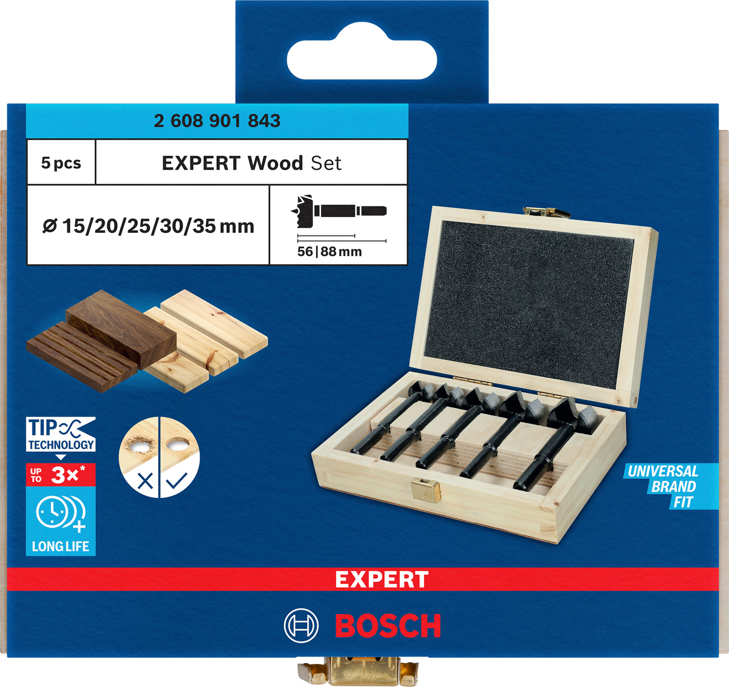 Poranteräsarja Bosch EXPERT 15-35mm Wood Forstner 5-osainen