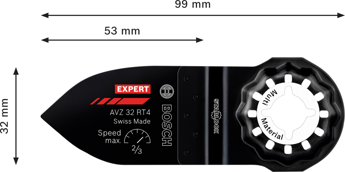 Hiontasormi Bosch EXPERT AVZ 32 RT4 32x53mm monitoimityökalulle