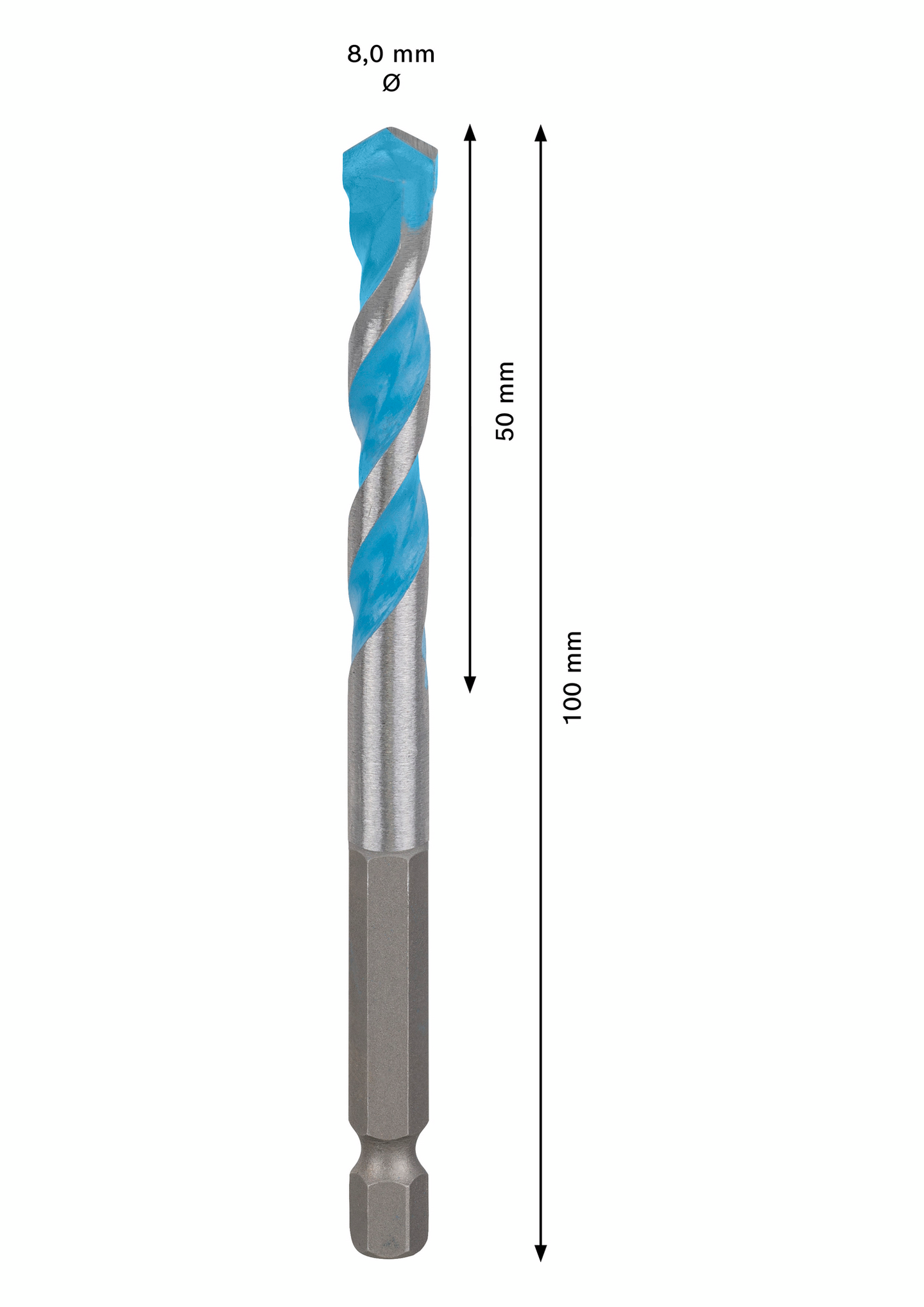 Poranterä Bosch EXPERT HEX-9 Multi Construction 8x50x100mm