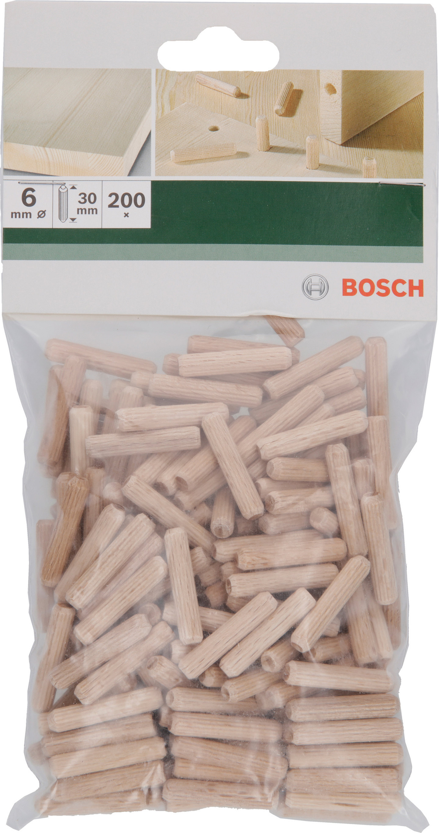 TRÄPLUGG BOSCH 6X30MM 200ST GL
