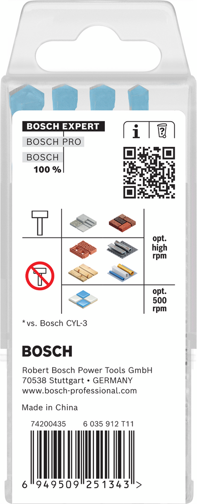Poranteräsarja Bosch EXPERT HEX-9 Multi Construction 5-osainen