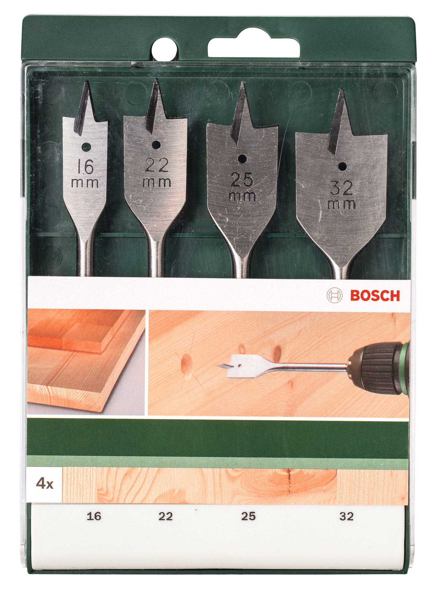 CENTRUMBORR BOSCH 16-22-25-32MM 4DEL, 4ST