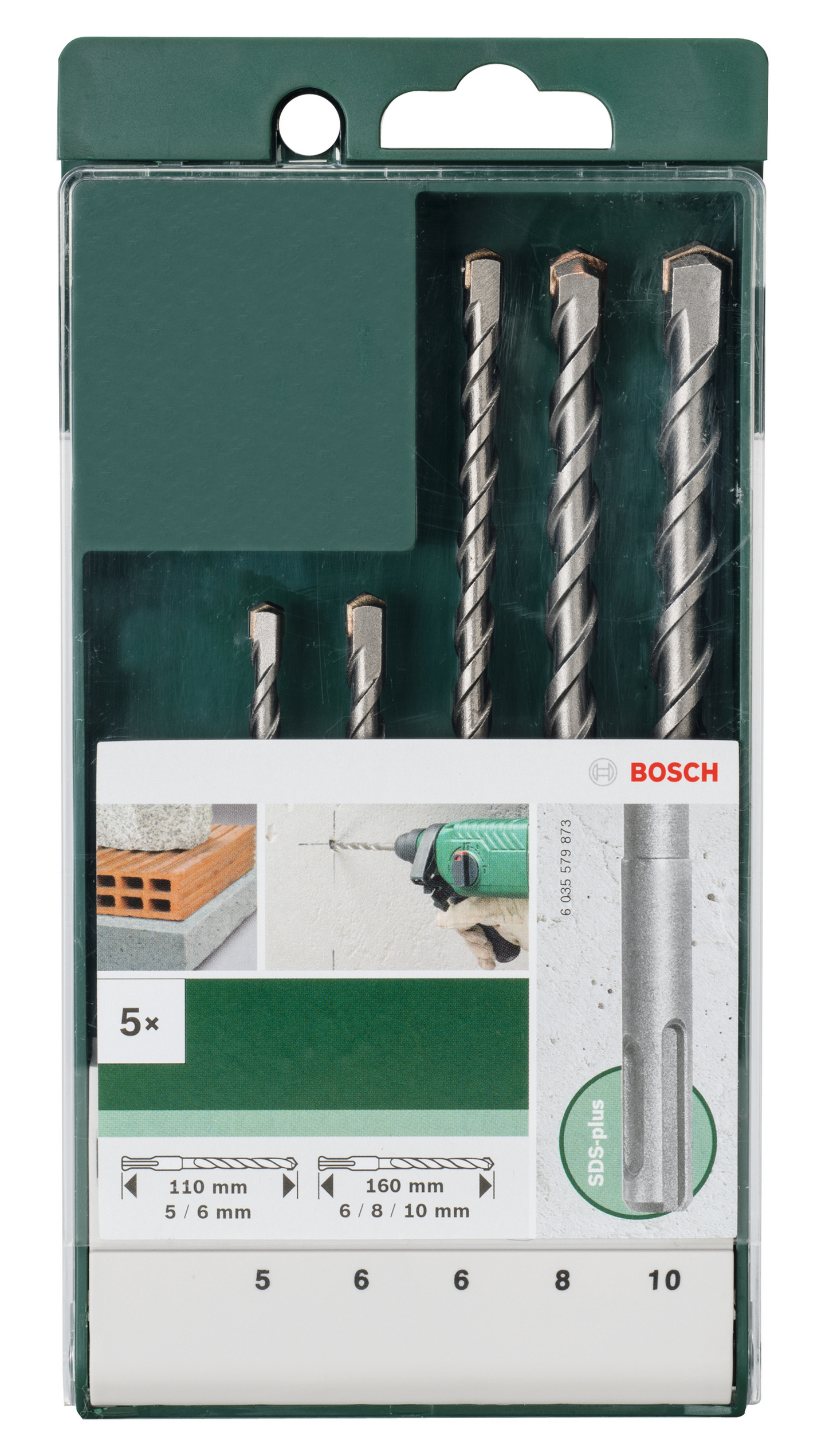 HAMMARBORRSET BOSCH SDS+ 5-10MM 5ST, 5ST