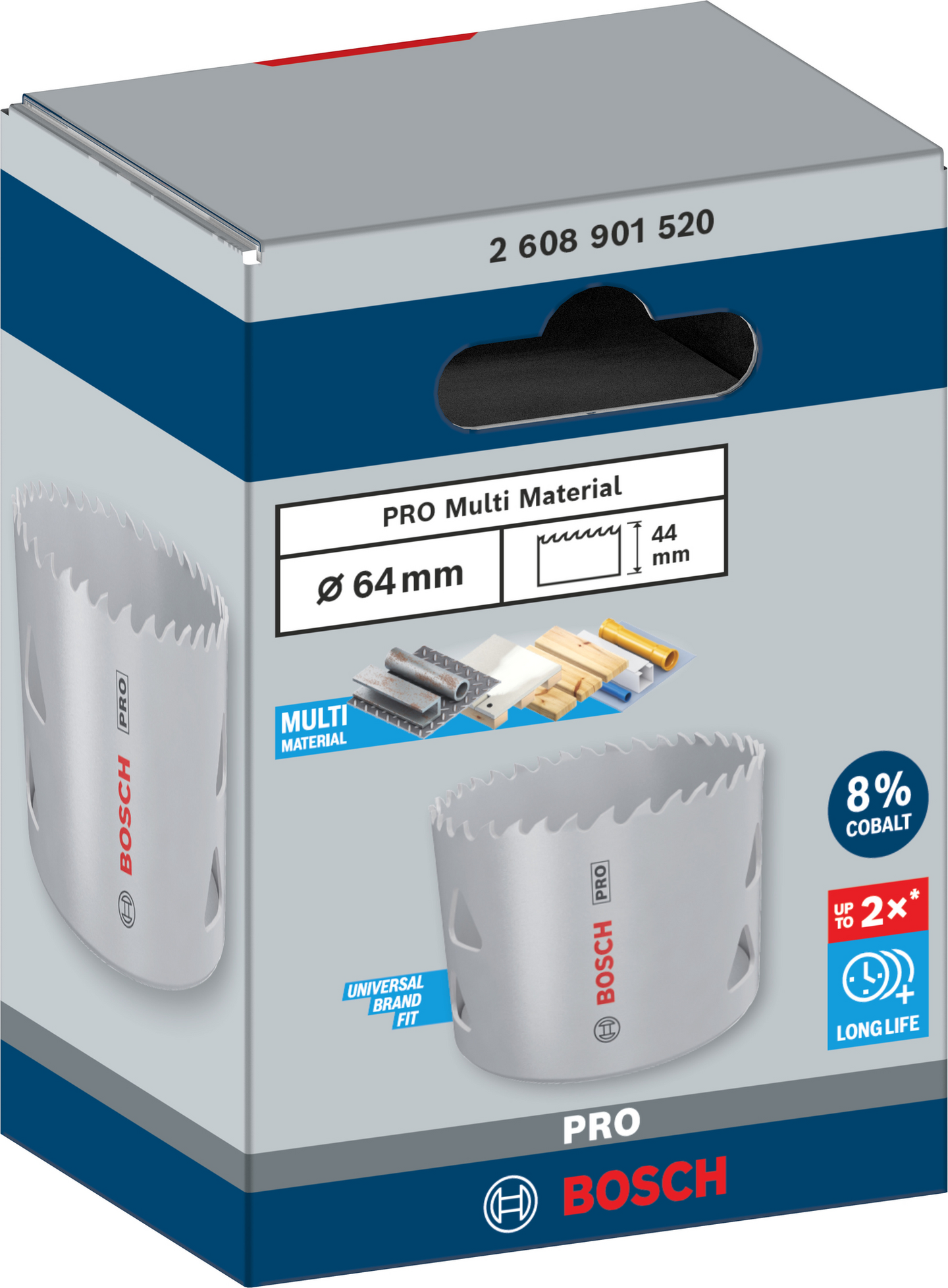 Reikäsaha Bosch PRO Multi Material 64mm kierteellinen