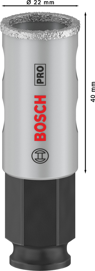 Reikäsaha Bosch PRO Tile PC Plus 22mm HS
