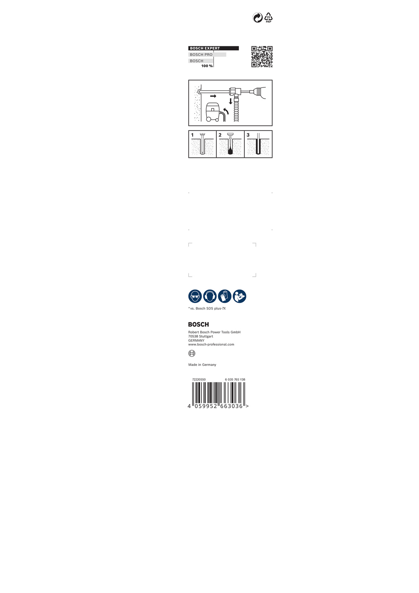 Poranterä + pölynpoistoliitin Bosch Expert SDS Clean plus-8X 16x200x350mm