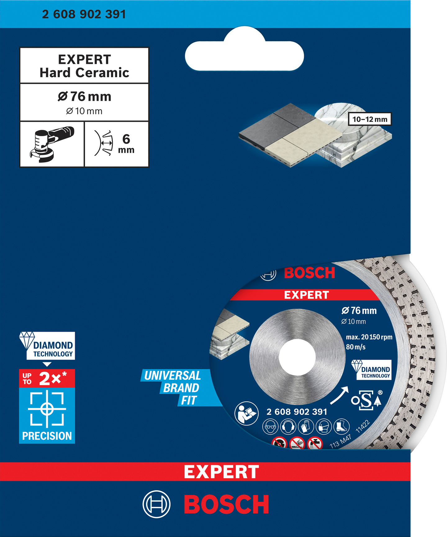 DIAMANTSKIVA BOSCH HARDCERAMIC, 76X10MM