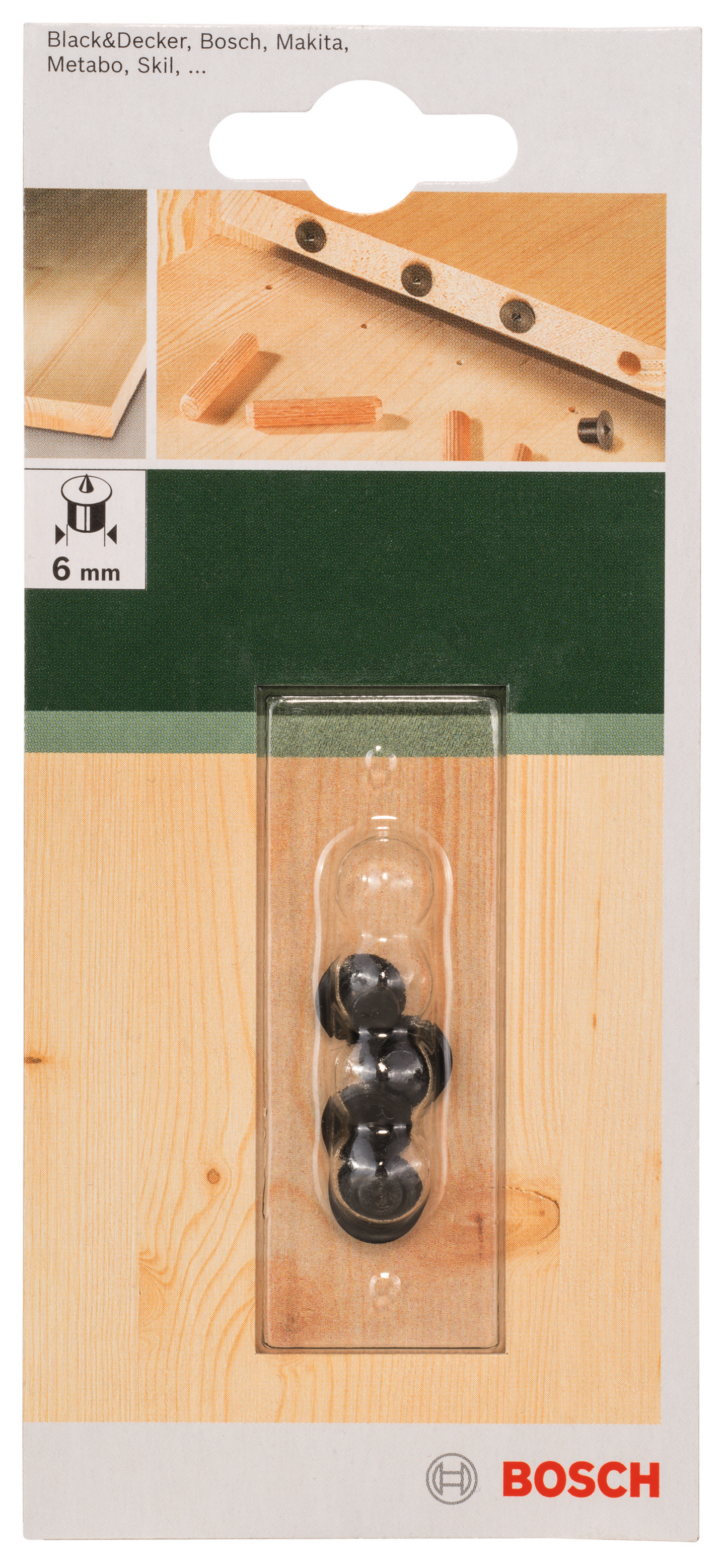 TRÄPLUGGSTIFT BOSCH 6MM 4ST