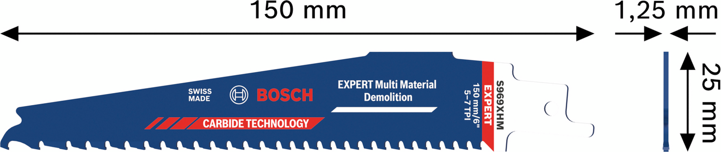 Puukkosahanterä Bosch EXPERT Multi Material Demolition S969XHM