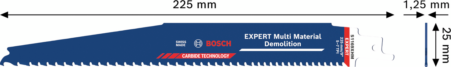 Puukkosahanterä Bosch EXPERT Multi Material Demolition S1169XHM 3kpl