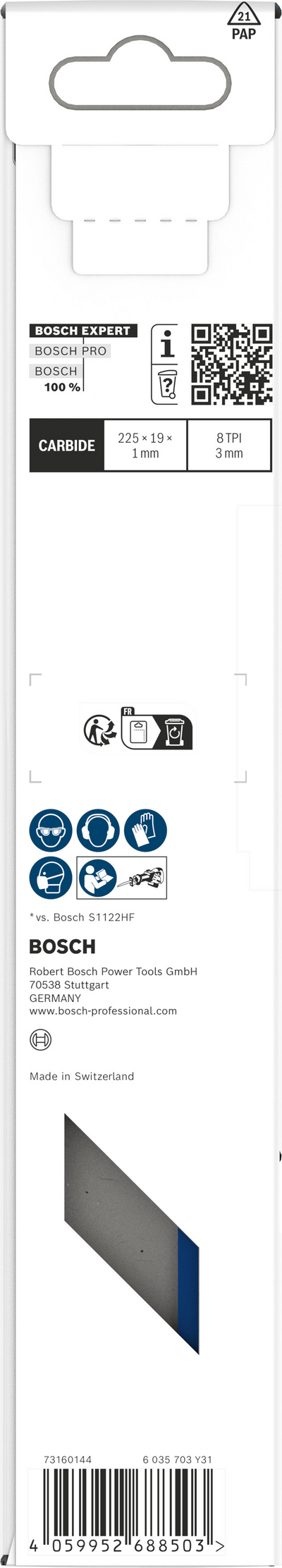TIGERSÅGBLAD BOSCH S1123CHM 225/MU, EXP
