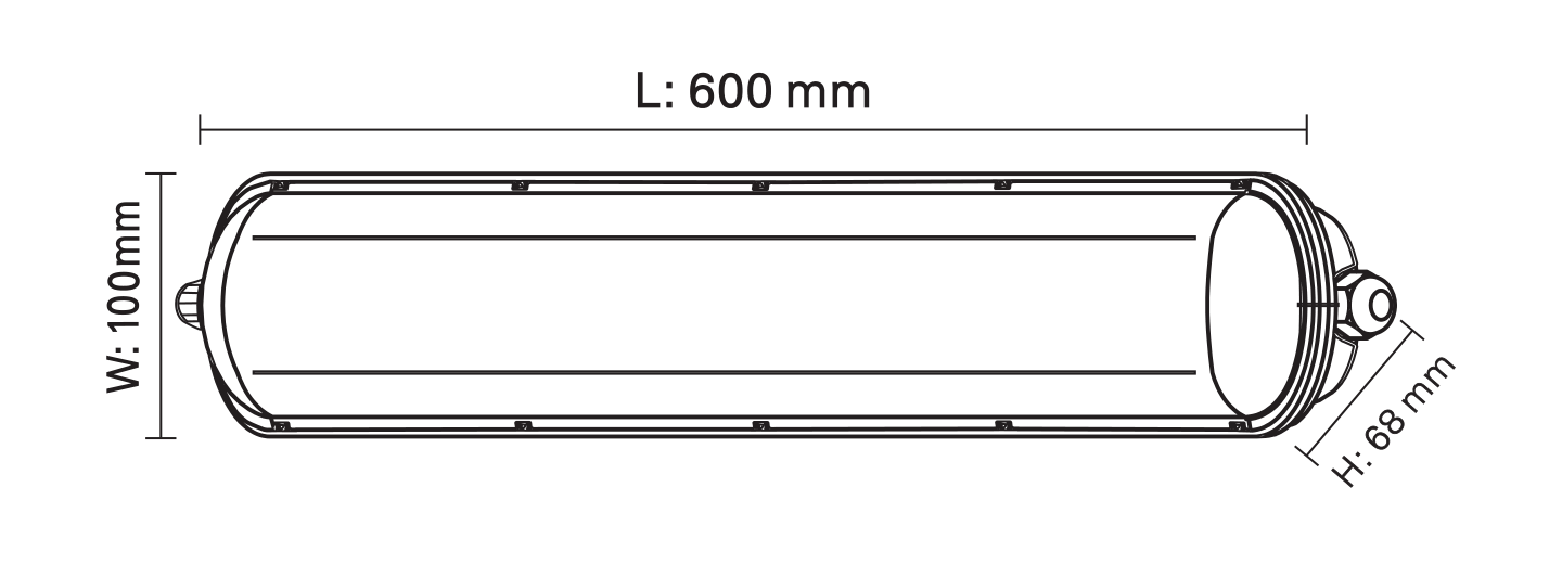 Yleisvalaisin Airam Faro X 600 24W/840 PCO IP65 harmaa