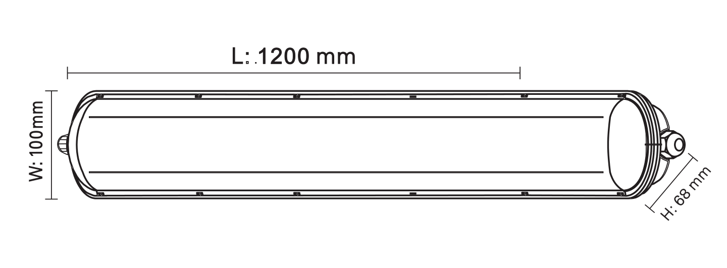 Yleisvalaisin Airam Faro X 1500 56W/840 PCO IP65 harmaa