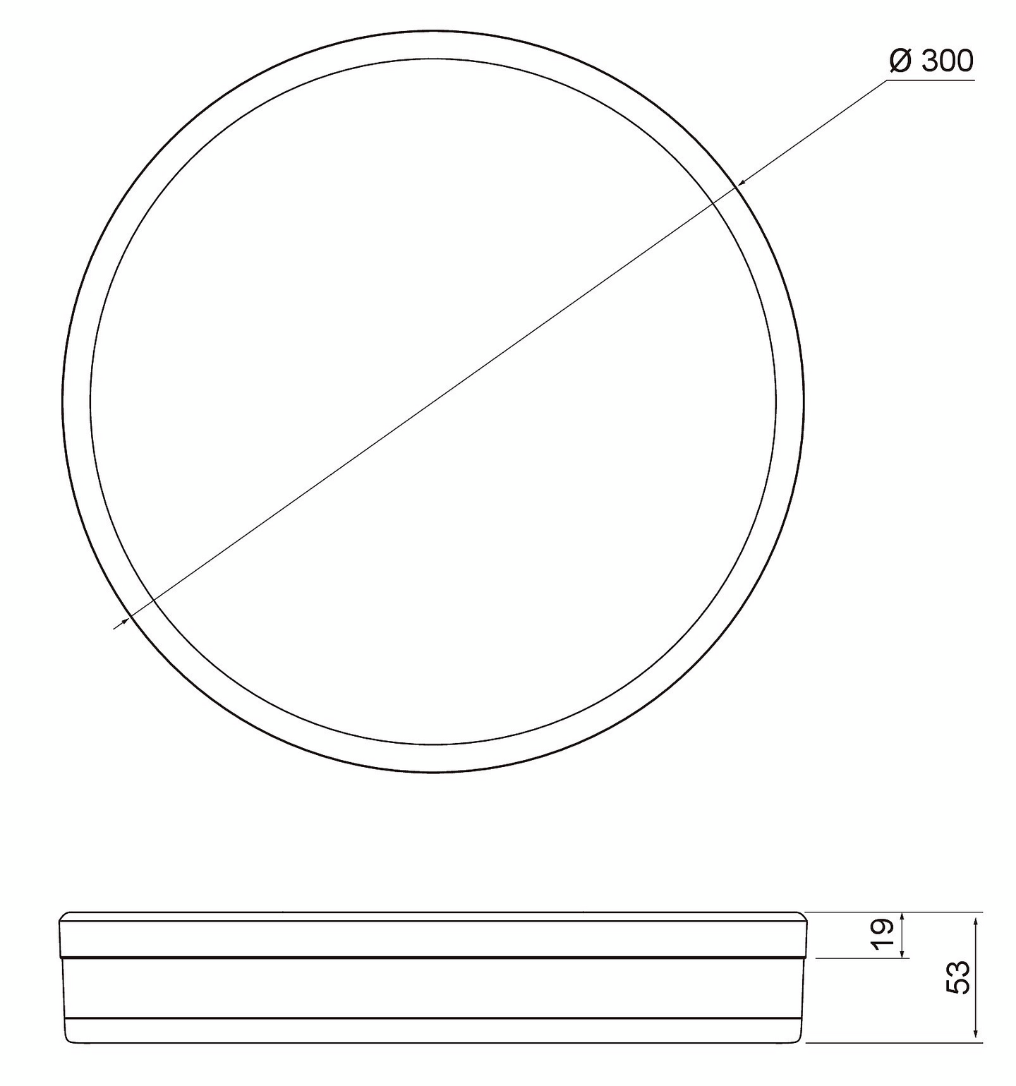 Plafondi Airam Pinea R 300 1550lm 11W 4000K valkoinen