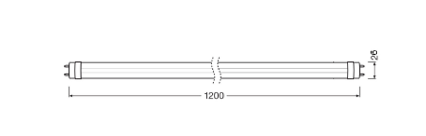 Led-valoputki OSRAM T8 EM 36 1200mm 17,7W 2400lm 4000K G13