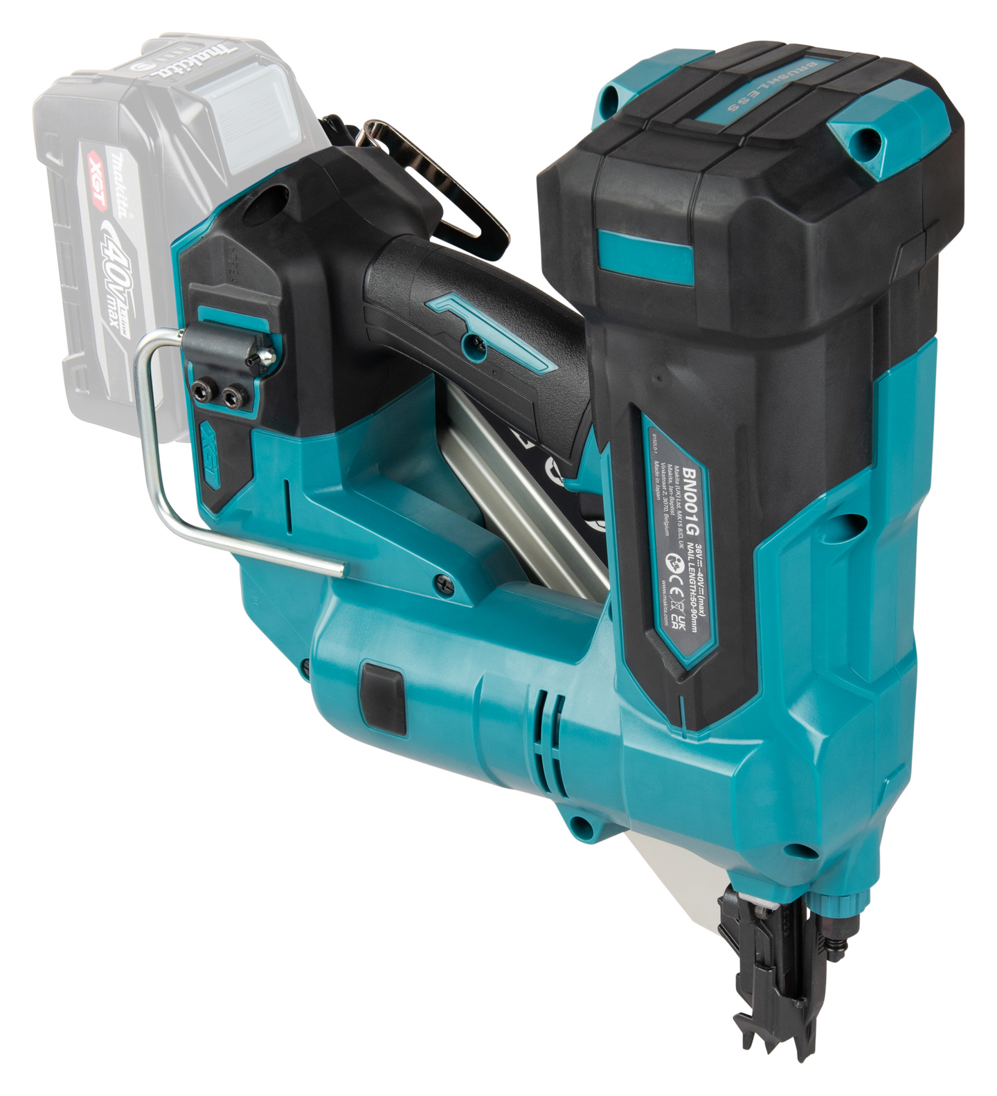 Runkonaulain Makita BN001GZ XGT 40V naulat 34° 50-90mm