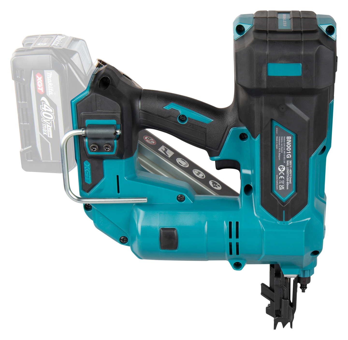 Runkonaulain Makita BN001GZ XGT 40V naulat 34° 50-90mm