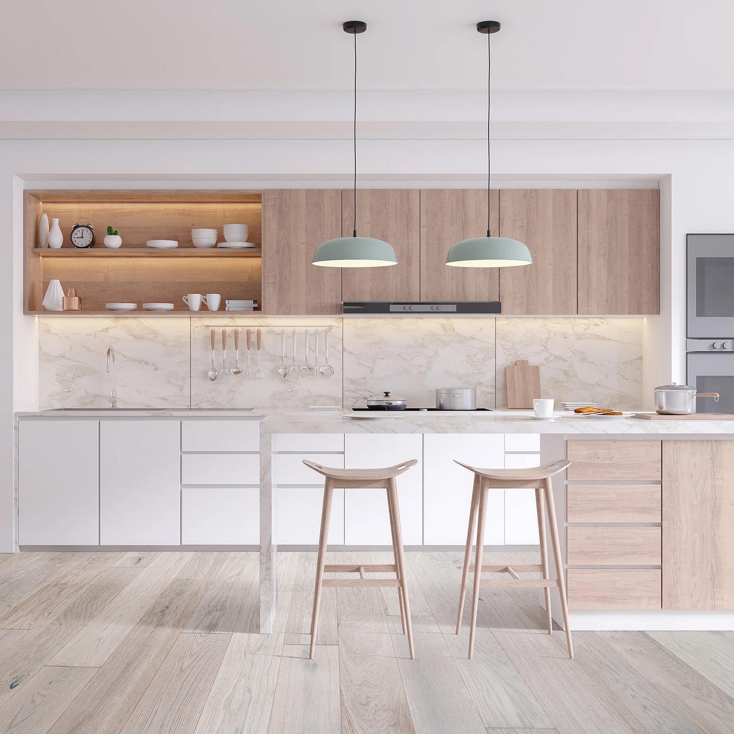 PARKETTGOLV NQD FLOORS OAK LATTE 2,4M2, OAK LATTE 1900X190X14
