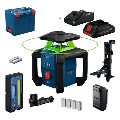 Pyörivä laser Bosch PRO GRL18V-4-34CVG 4,0Ah L-Boxx kiinnike
