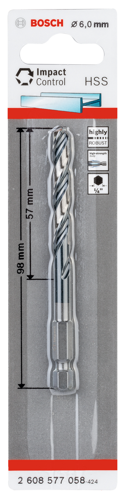 METALLBORR BOSCH HSS IMPACT 6MM
