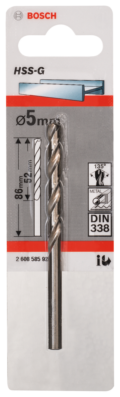 METALLBORR HSS-G S 5,0X86MM